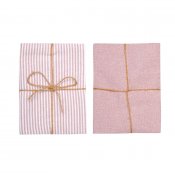 Kökshandduk 2-pack Rosa/Vit