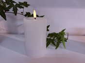 Vitt Led-ljus med timer 15cm