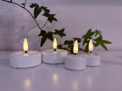 Led stora värmeljus 2-pack vit