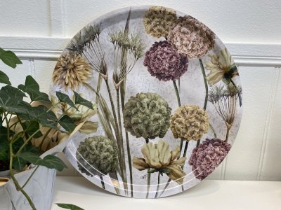 Bricka fika blomsterprakt